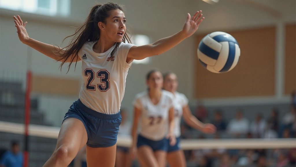 Volleyball athletes performing controlled attack approach and spike execution during skill development training